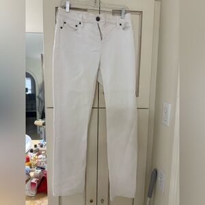 JCREW Stretch White Jeans Straight leg Size 30/31